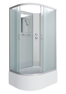 Душевая кабина Niagara NG-2310-14RBK 120x80см серебро/матовое